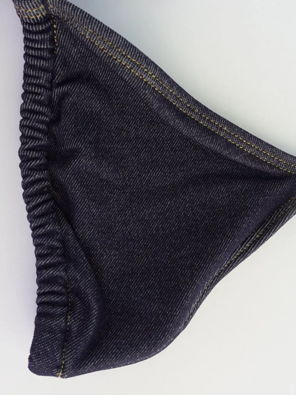 Women's American Eagle Aerie Triangle Bikini Top in Denim Size S NWT $34